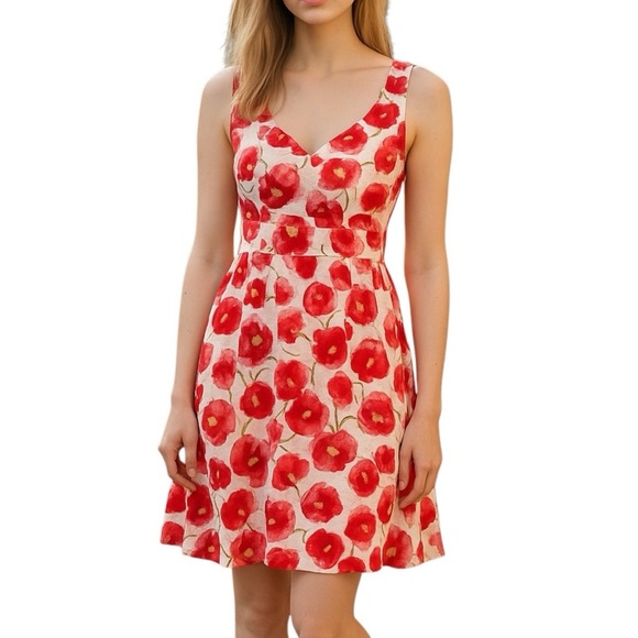 Retrolicious Floral Cotton Retro Fit & Flare Dress Women’s Medium - Picture 1 of 14